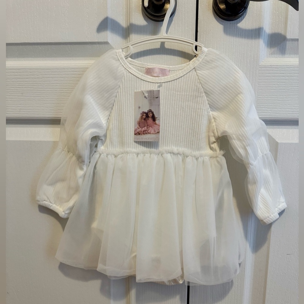 Olivia Rose white tulle dress in size 12-18 months